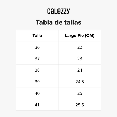 Guía de tallas